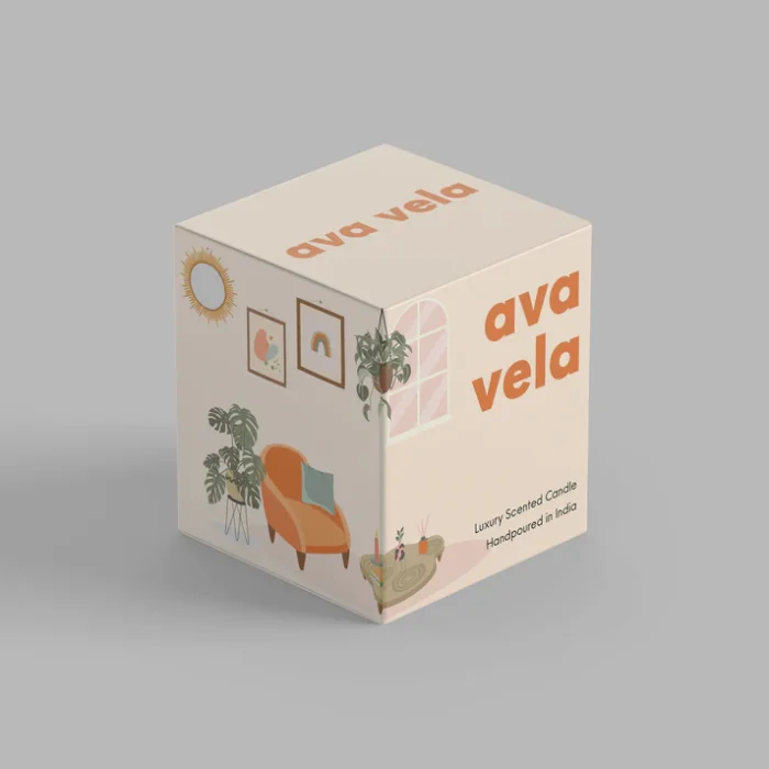 Premium Choco, Orange Truffle Scented Glass Jar Candle – 100% Vegan | Ekayaa Enterprise - Image 2