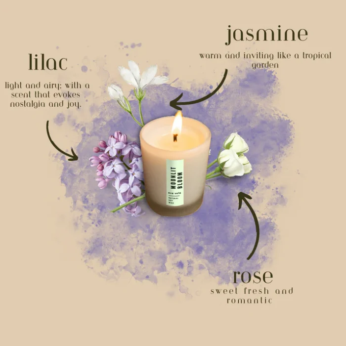 Premium Moonlit Jasmine Scented Jar Candle – 100% Vegan | Ekayaa Enterprise - Image 4